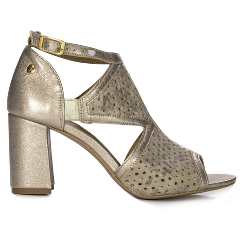 Maciejka 06555-04/00-5 Beige + Gold Sandals