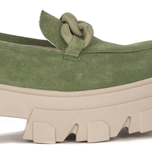 Maciejka 2850J-09/00-1 Green Flat Shoes