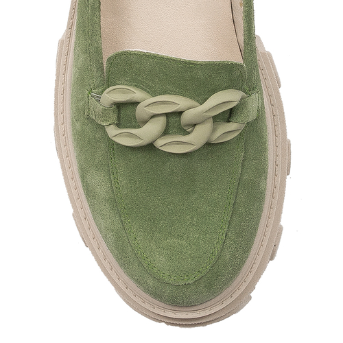 Maciejka 2850J-09/00-1 Green Flat Shoes