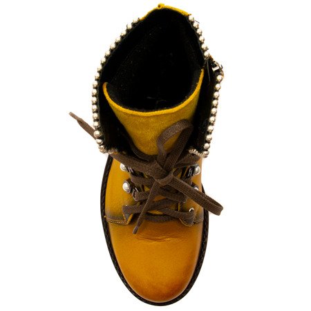 Maciejka 3623A-07-00-3 Yellow Lace-up Boots