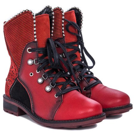 Maciejka 3623A-08-00-3 Red Lace-up Boots