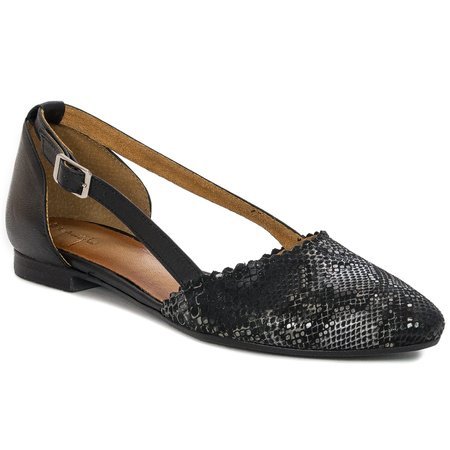 Maciejka 4972A-01-00-5 Black Snake Flat Shoes