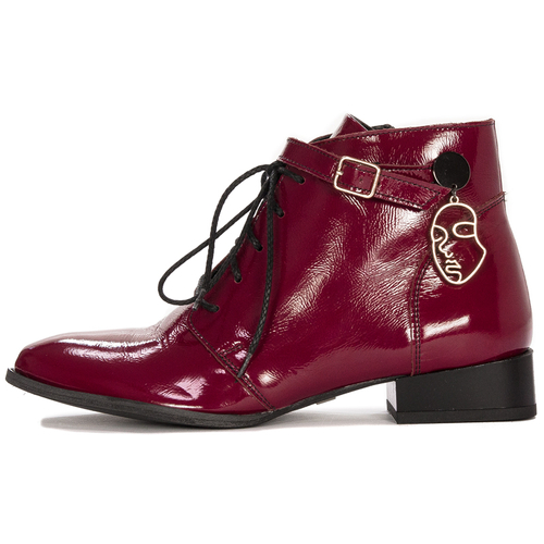 Maciejka 5743A-44/00-7 Women's burgundy Leather Boots