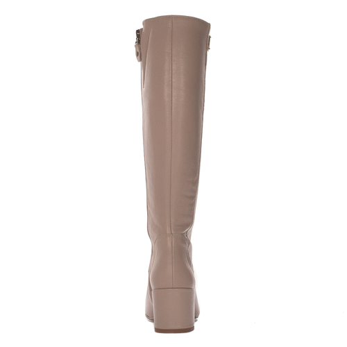 Maciejka Beige Knee-High Boots