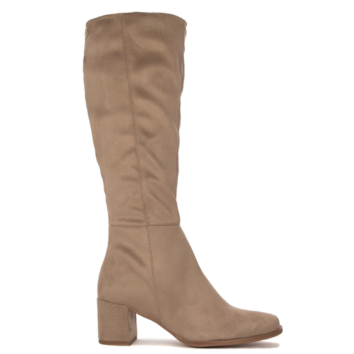 Maciejka Beige Knee-High Boots