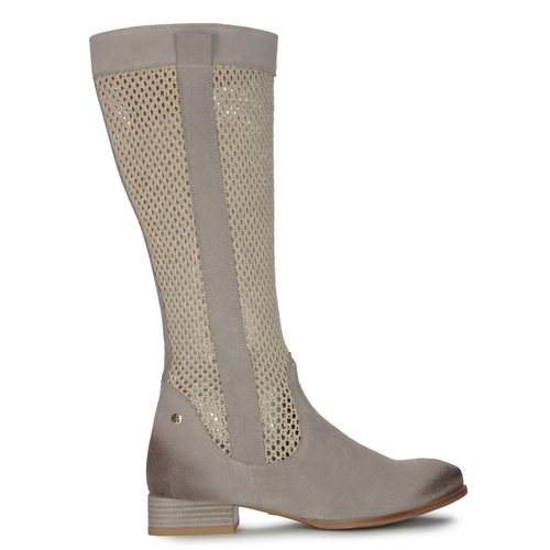 Maciejka Beige Knee-High Boots