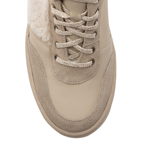 Maciejka Beige Lace-Up warmed Boots