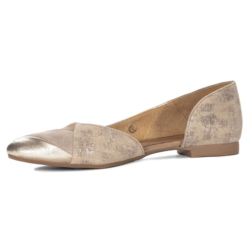 Maciejka Beige Leather Women's Ballerina