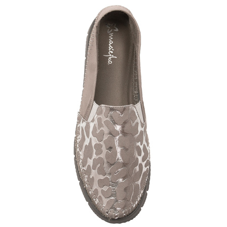 Maciejka Beige + Silver Low Shoes