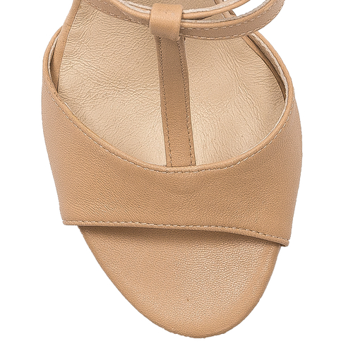 Maciejka Beige Women's Leather Sandals