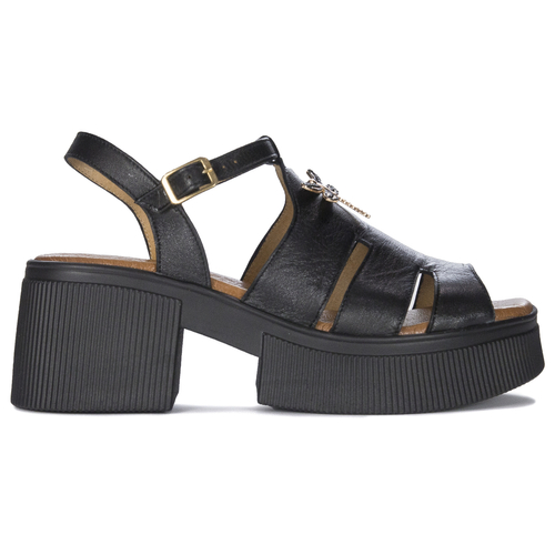 Maciejka Black 06548-01/00-5 Leather Sandals