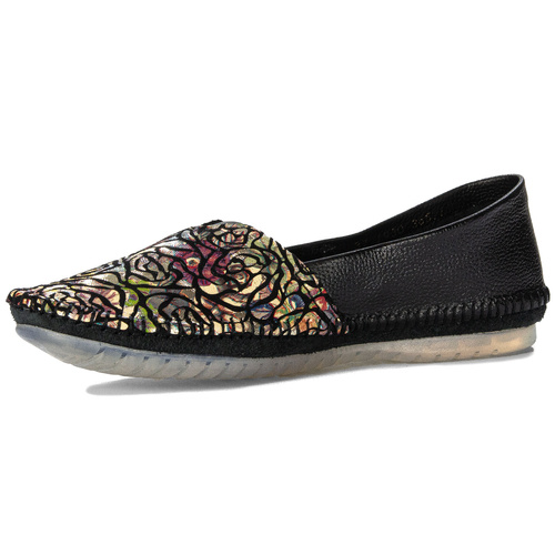 Maciejka Black + Flowers Shoes 