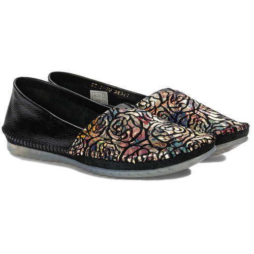 Maciejka Black + Flowers Shoes 