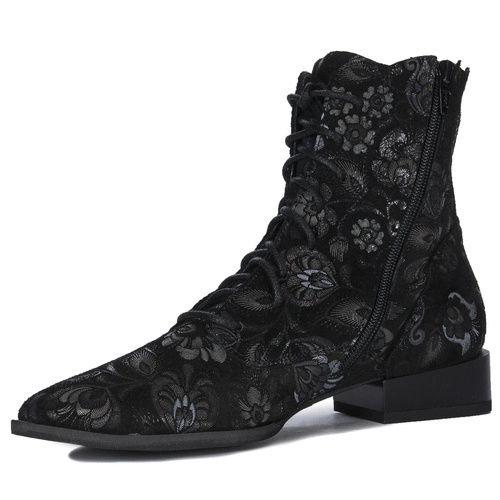 Maciejka Black Lace-up Boots