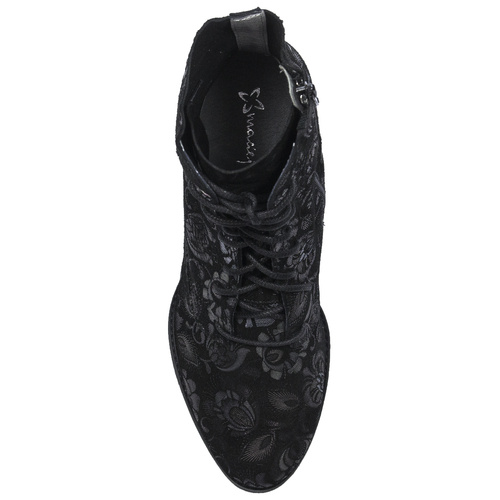 Maciejka Black Lace-up Boots