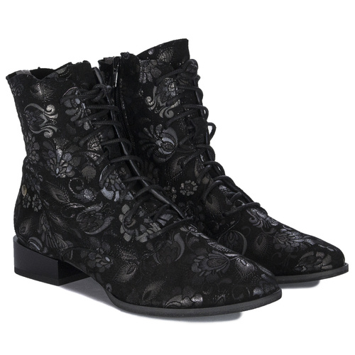 Maciejka Black Lace-up Boots