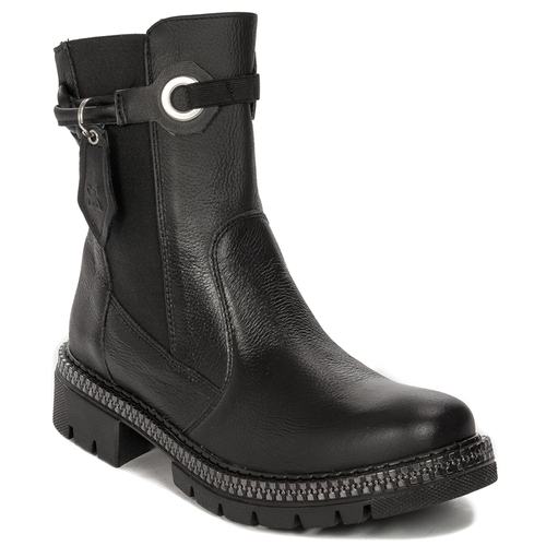 Maciejka Black Leather Women's Boots