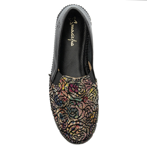 Maciejka Black Multi Flat Shoes