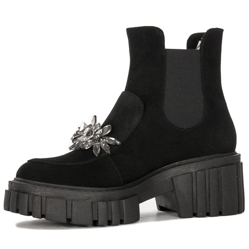 Maciejka Black Suede Women's Boots