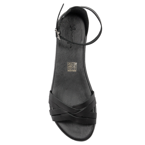 Maciejka Black leather women's sandals