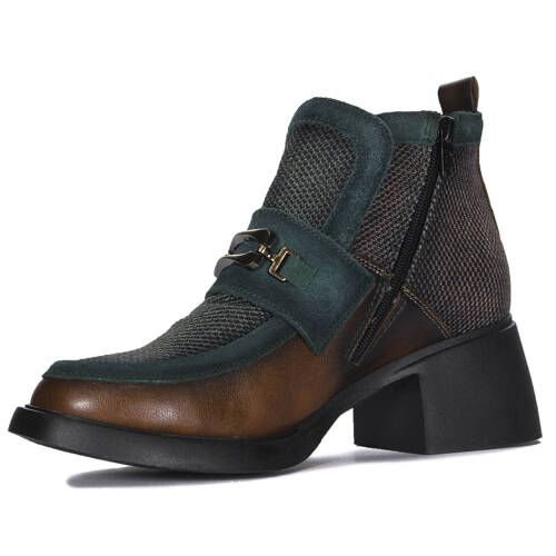 Maciejka Brown-Green Women's Boots