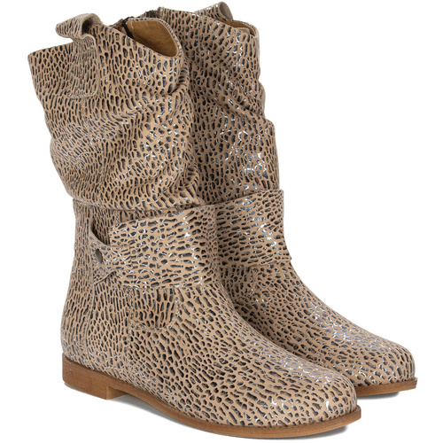 Maciejka Dark Beige Leather Boots