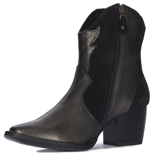 Maciejka Gold & Black Women's Boots