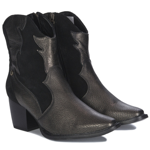 Maciejka Gold & Black Women's Boots