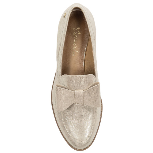 Maciejka Gold Leather Low Shoes