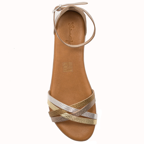 Maciejka Gold leather women's sandals