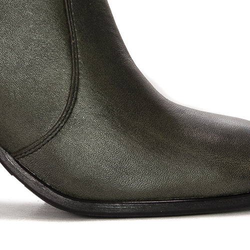 Maciejka Green Leather Women's Boots
