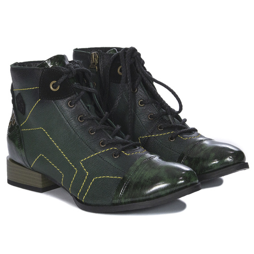 Maciejka Green Women's Lace-Up Boots