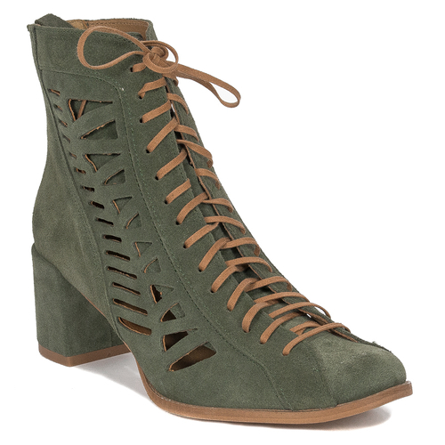 Maciejka Green Women's Lace-Up Boots