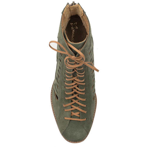 Maciejka Green Women's Lace-Up Boots