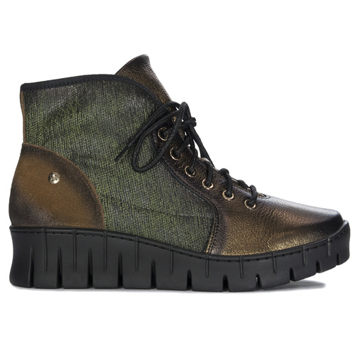 Maciejka Green and Gold Women's Boots