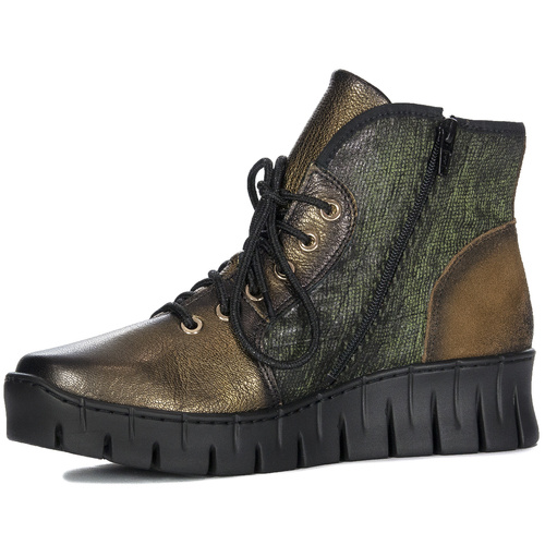 Maciejka Green and Gold Women's Boots