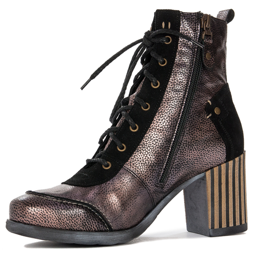 Maciejka Leather Black & Gold Boots