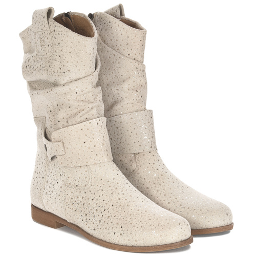 Maciejka Light Beige Leather Boots