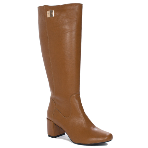 Maciejka Light Brown Knee-High Boots