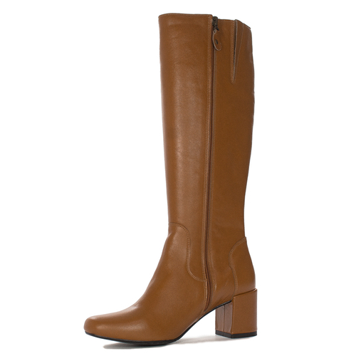 Maciejka Light Brown Knee-High Boots