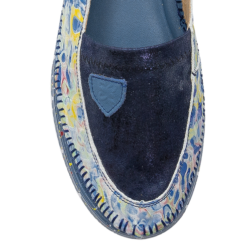 Maciejka Navy Flat Shoes