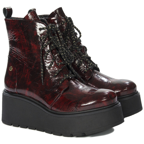 Maciejka Platform Burgundy Boots