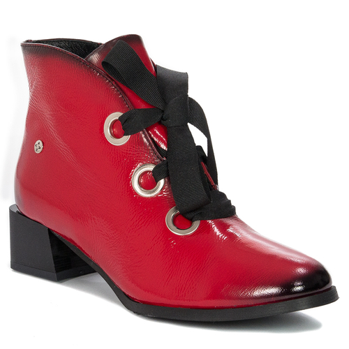 Maciejka Red Women's Lace-Up Boots