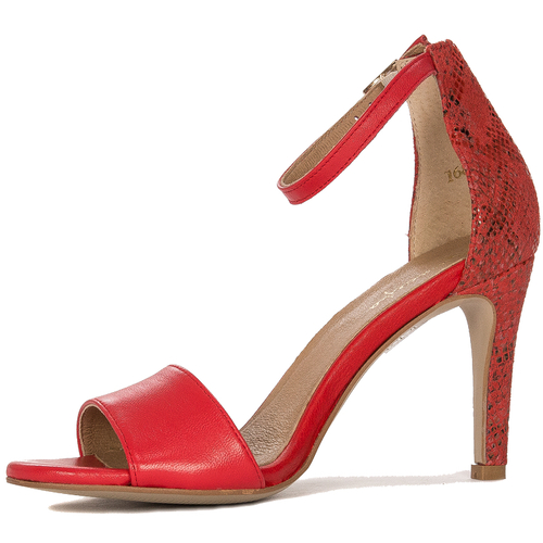 Maciejka Red Women's Leather Sandals