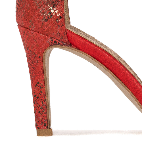 Maciejka Red Women's Leather Sandals