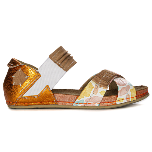 Maciejka White + Orange Sandals