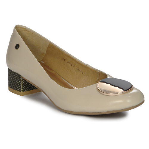 Maciejka Women's Beige Pattented Leather Pumps 05960-04/00-1