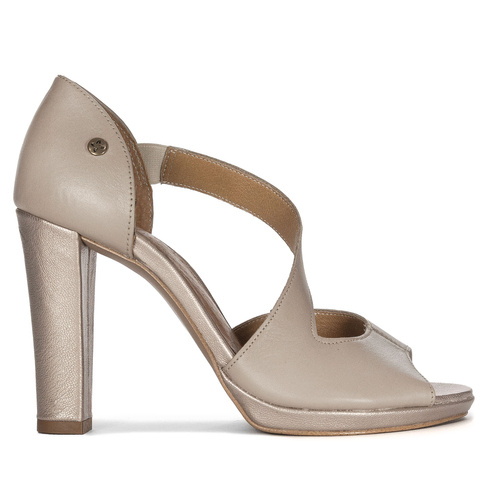 Maciejka Women's Beige Sandals On Heel