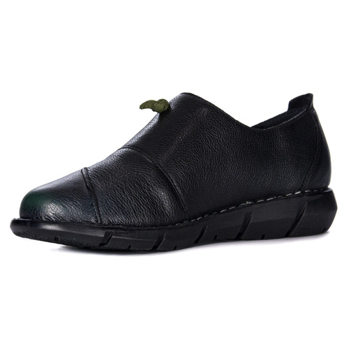 Maciejka Women's Black Leather Low Shoes