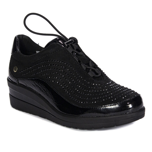 Maciejka Women's Black Leather Low Shoes